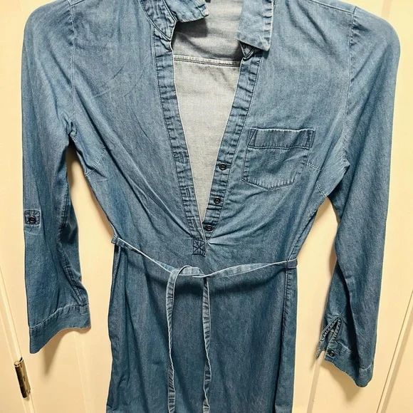 The Limited Dresses | The Limited Denim Western Style Long Sleeves Dress | Color: Blue | Size: Xs | Pm-18319989'S Closet